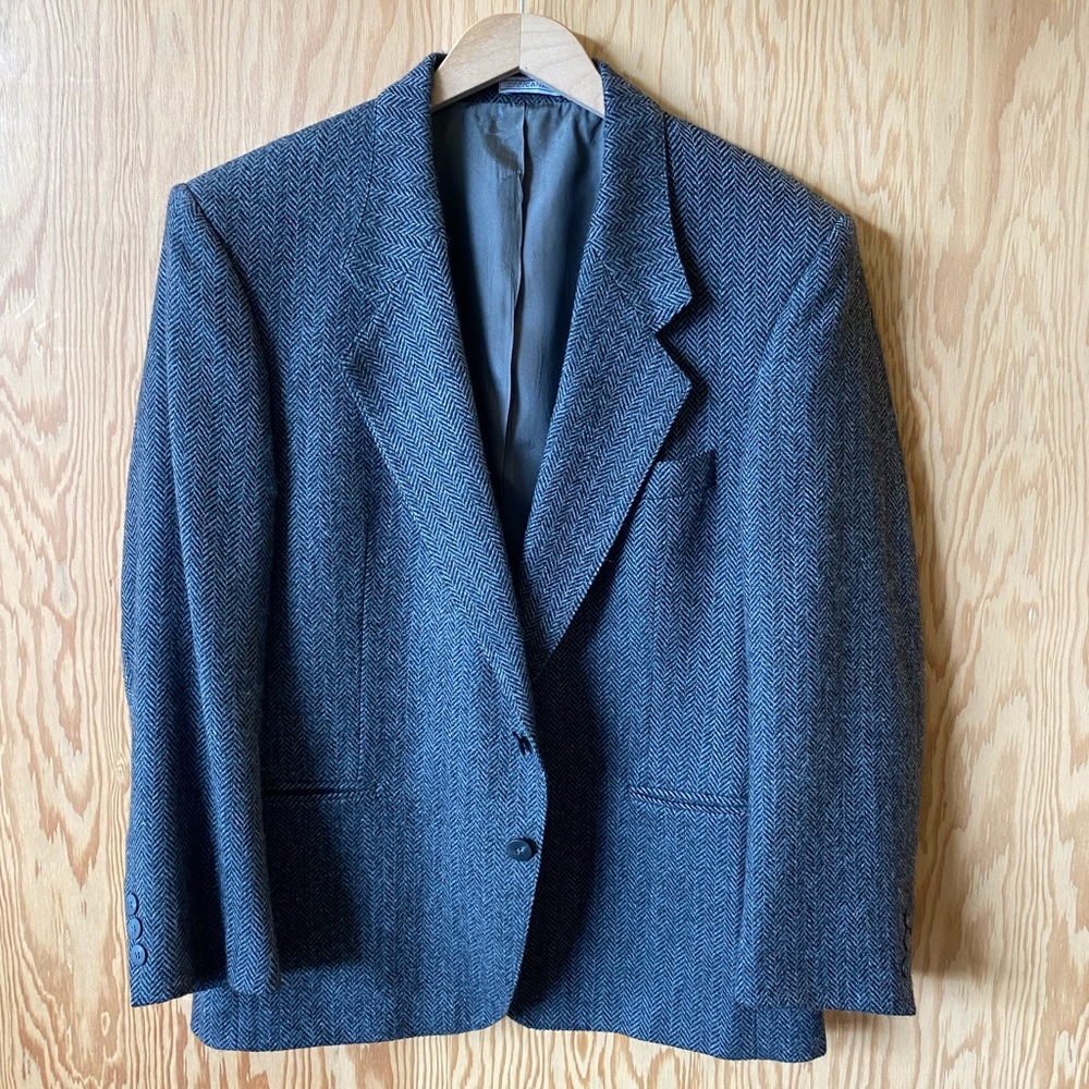 Vintage MEN’S Herringbone Tweed Blazer